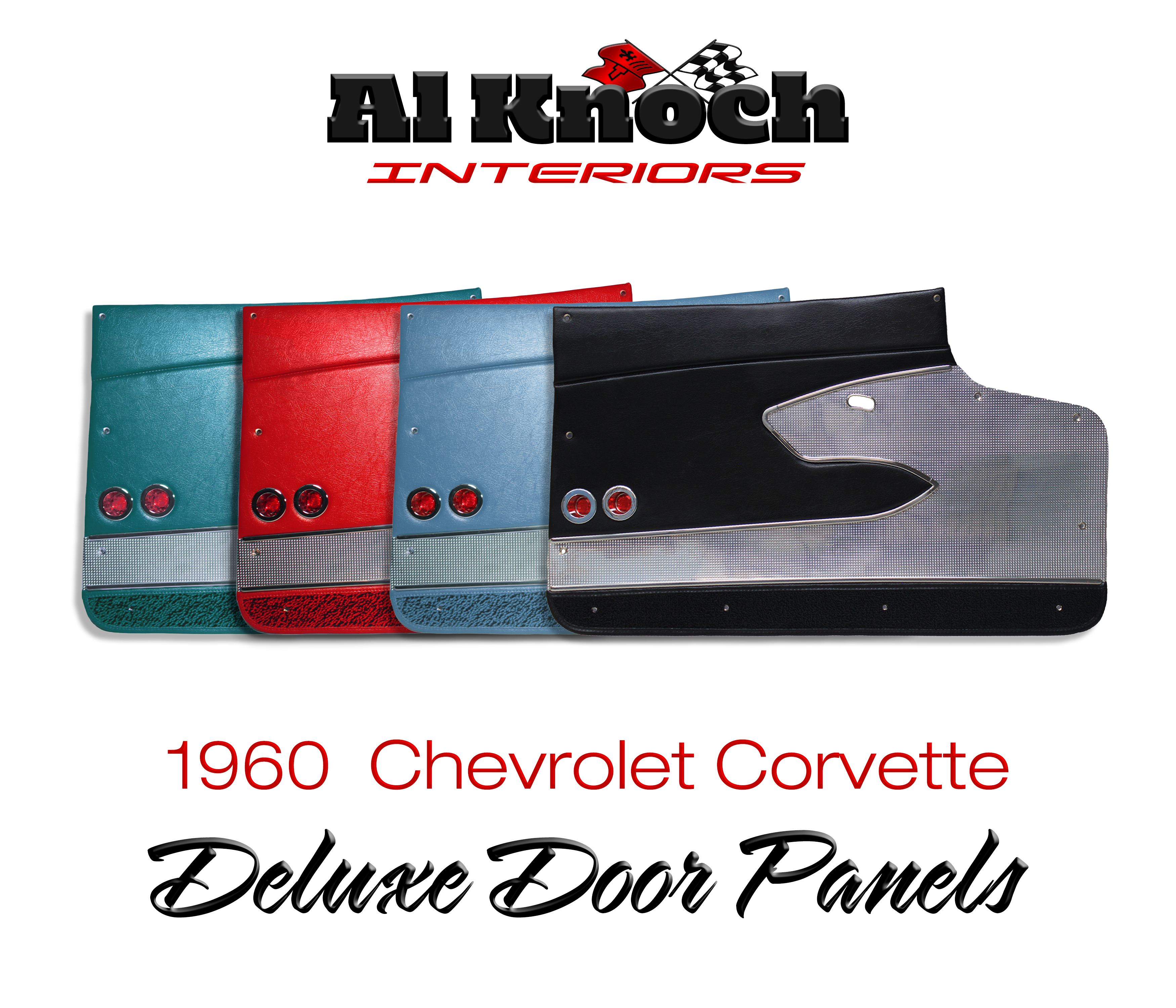 1960 Chevrolet Corvette Deluxe Door Panels Pair (TEMPORARILY OUT OF STOCK)