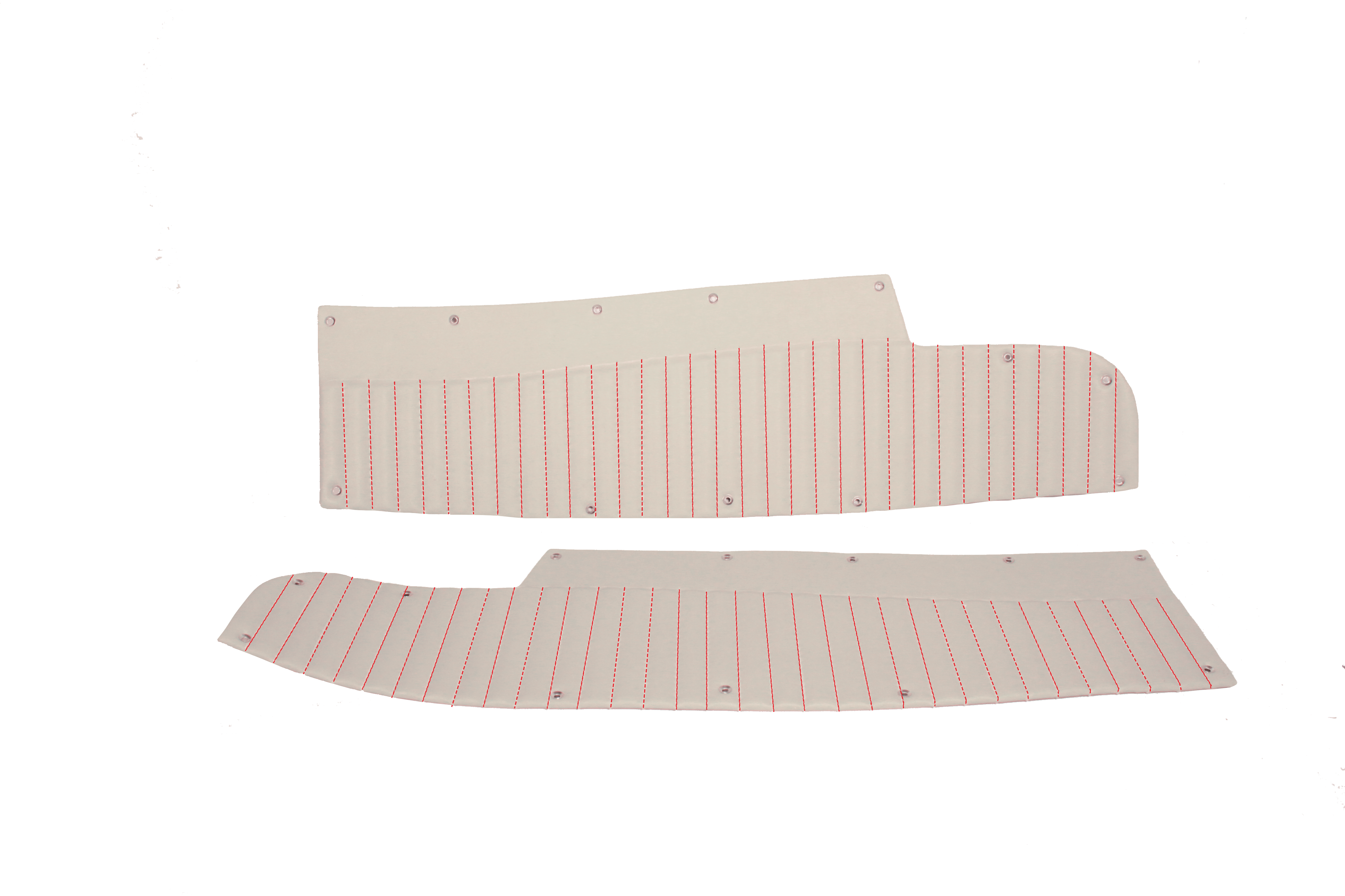 1953-1955 Covered Upper Cardboards with Stitching & Grommets pr