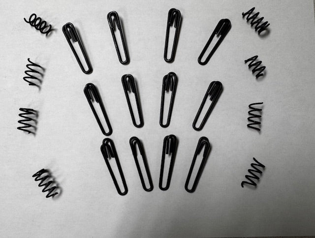 1968-1969 Seat Bottom Zig Zag Spring Clips wit Coil Springs