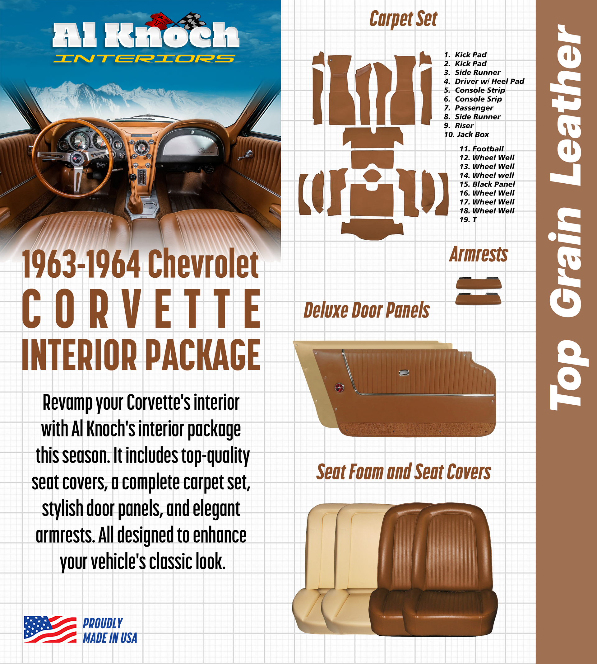 1963-1964 Chevrolet Corvette Leather Interior Package