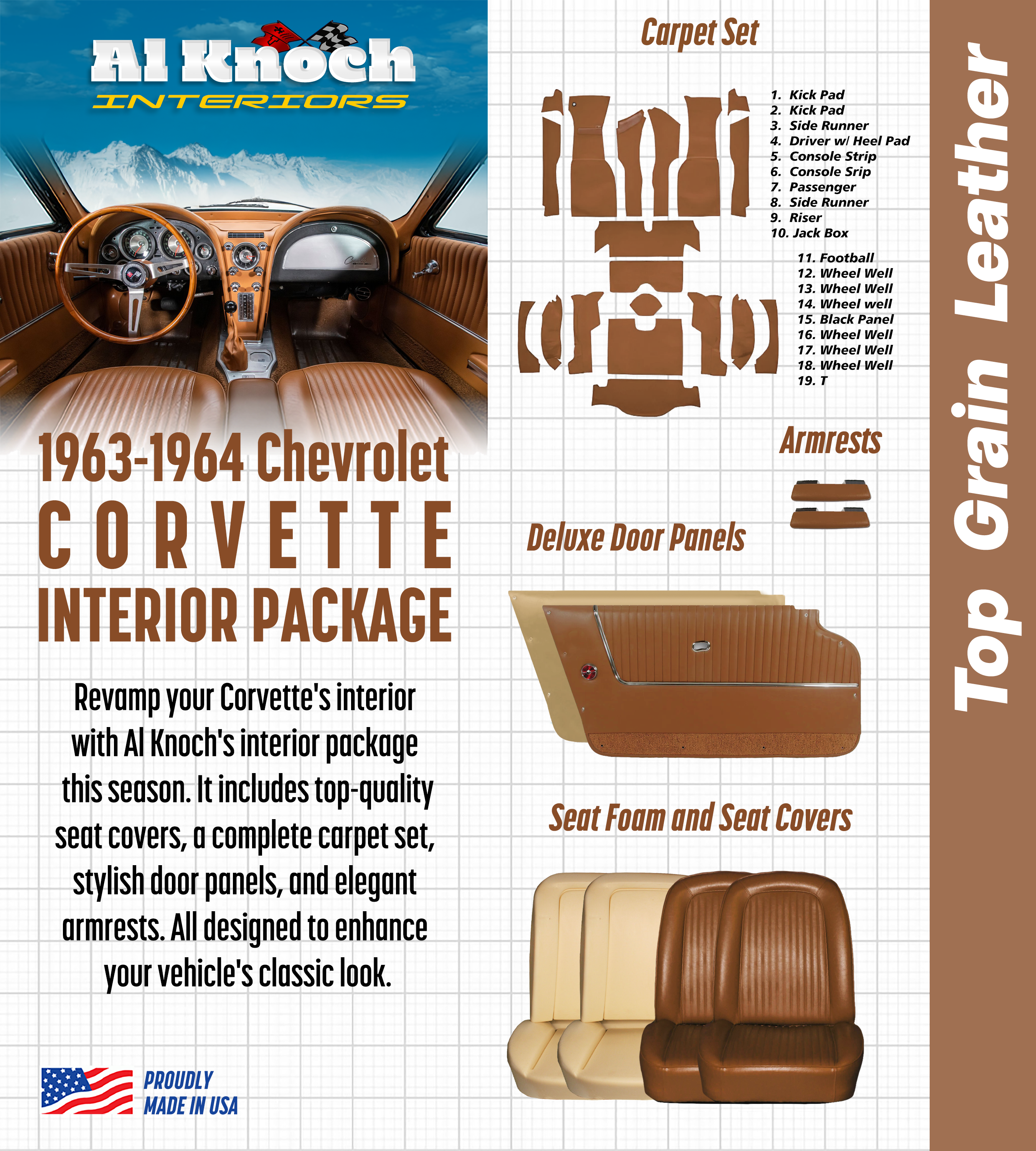 1963-1964 Chevrolet Corvette Leather Interior Package