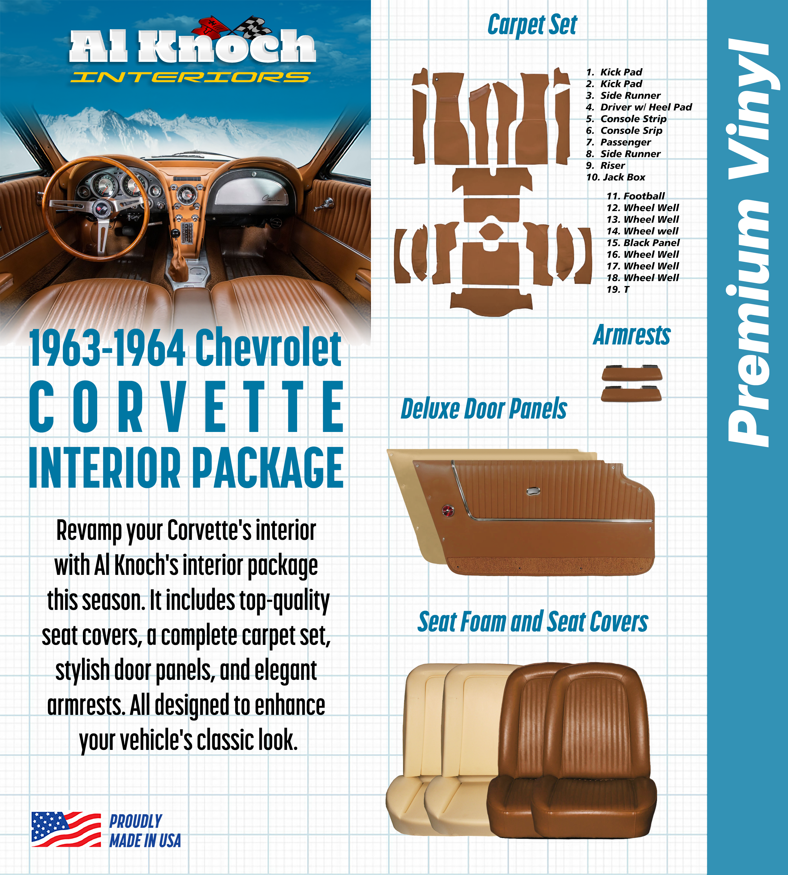 1963-1964 Chevrolet Corvette Vinyl Interior Package